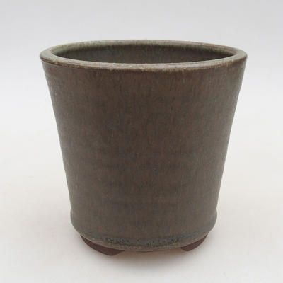 Ceramic bonsai bowl 10.5 x 10.5 x 10 cm, color green - 1