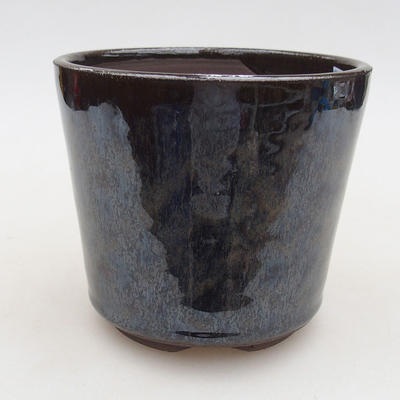 Ceramic bonsai bowl 10.5 x 10.5 x 9.5 cm, brown color - 1