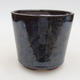 Ceramic bonsai bowl 10.5 x 10.5 x 9.5 cm, brown color - 1/3