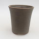 Ceramic bonsai bowl 9.5 x 9.5 x 10.5 cm, color brown-green - 1/3