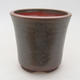 Ceramic bonsai bowl 10 x 10 x 10 cm, color brown-green - 1/3