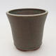 Ceramic bonsai bowl 10 x 10 x 9.5 cm, color brown-green - 1/3
