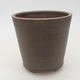 Ceramic bonsai bowl 10.5 x 10.5 x 10 cm, color brown-green - 1/3