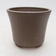 Ceramic bonsai bowl 11 x 11 x 9 cm, color brown - 1/3