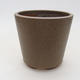 Ceramic bonsai bowl 10 x 10 x 9.5 cm, color brown - 1/3