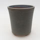 Ceramic bonsai bowl 9.5 x 9.5 x 10 cm, brown color - 1/3