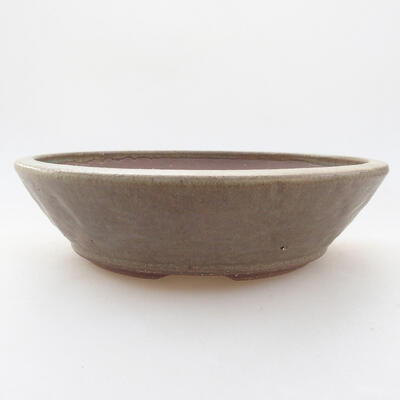 Ceramic bonsai bowl 17.5 x 17.5 x 4.5 cm, color green - 1