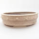 Ceramic bonsai bowl - 15 x 15 x 5 cm, color beige - 1/3