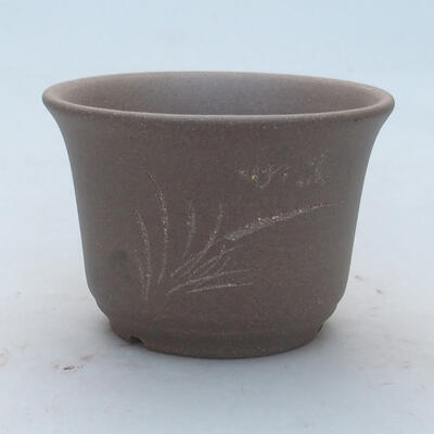 Ceramic bonsai bowl 9 x 9 x 6.5 cm, color brown - 1