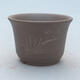 Ceramic bonsai bowl 9 x 9 x 6.5 cm, color brown - 1/4