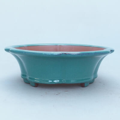 Ceramic bonsai bowl 20 x 20 x 6.5 cm, color green - 1