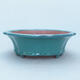 Ceramic bonsai bowl 20 x 20 x 6.5 cm, color green - 1/4