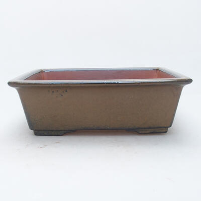 Ceramic bonsai bowl 22 x 17 x 7 cm, color brown - 1