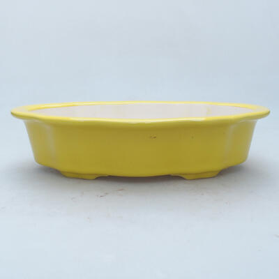 Ceramic bonsai bowl 26 x 17 x 6 cm, color yellow - 1