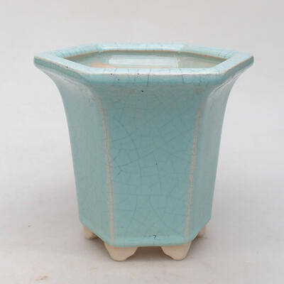 Ceramic bonsai bowl 13 x 12 x 11.5 cm, color blue - 1