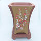 Ceramic bonsai bowl 23 x 23 x 30 cm, color brown - 1/3
