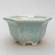 Ceramic bonsai bowl 13 x 11 x 7 cm, color blue - 1/3