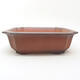 Ceramic bonsai bowl 21.5 x 21.5 x 6.5 cm, color brown - 1/3