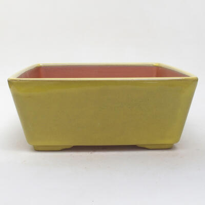 Ceramic bonsai bowl 22 x 22 x 9 cm, color yellow - 1