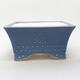 Ceramic bonsai bowl 19 x 19 x 10 cm, color blue - 1/3