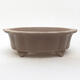 Ceramic bonsai bowl 24 x 19 x 7.5 cm, color brown - 1/4