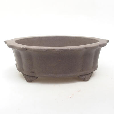 Ceramic bonsai bowl 21 x 16 x 7 cm, color brown - 1