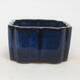 Ceramic bonsai bowl 9 x 9 x 5 cm, color blue - 1/3