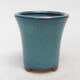 Ceramic bonsai bowl 9 x 9 x 9.5 cm, color blue - 1/3