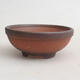Ceramic bonsai bowl 9 x 9 x 3.5 cm, color brown - 1/3