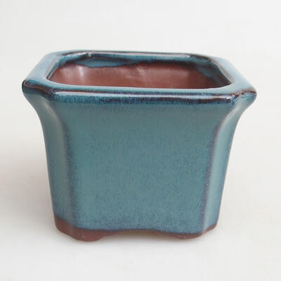 Ceramic bonsai bowl 7 x 7 x 5 cm, color blue - 1