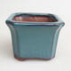 Ceramic bonsai bowl 7 x 7 x 5 cm, color blue - 1/3