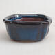 Ceramic bonsai bowl 7 x 7 x 3 cm, color blue - 1/3