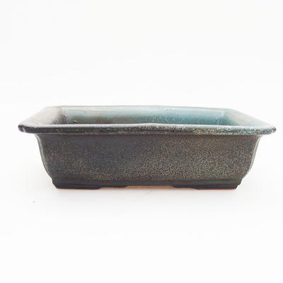 Ceramic bonsai bowl 14 x 10 x 4 cm, brown-blue color - 2nd quality - 1