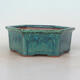 Bonsai bowl 17 x 15 x 6 cm, color green - 1/5
