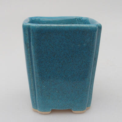 Ceramic bonsai bowl 7 x 7 x 9 cm, color blue - 1