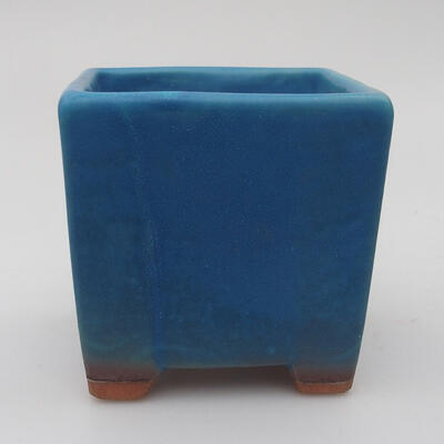 Ceramic bonsai bowl 9 x 9 x 8.5 cm, color blue - 1