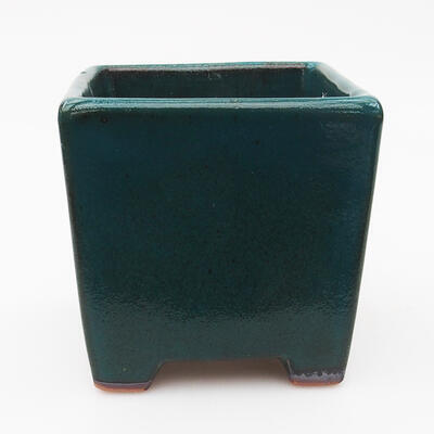 Ceramic bonsai bowl 9 x 9 x 8.5 cm, color blue - 1