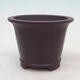 Bonsai bowl 14.5 x 14.5 x 11.5 cm, color brown-red - 1/3