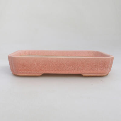 Ceramic bonsai bowl 17.5 x 13 x 3 cm, color pink - 1