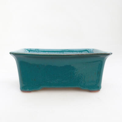 Ceramic bonsai bowl 17.5 x 14.5 x 7 cm, color green - 1