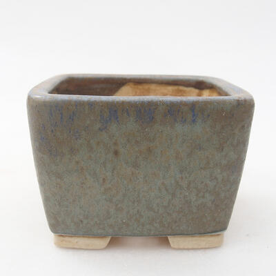 Ceramic bonsai bowl 6.5 x 6.5 x 4.5 cm, color blue - 1