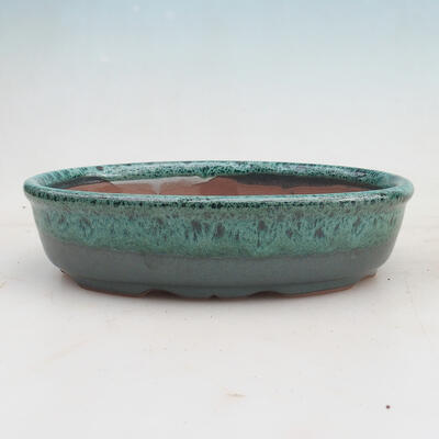 Bonsai bowl 18.5 x 14.5 x 4.5 cm, color green - 1