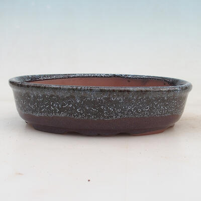 Bonsai bowl 18.5 x 14.5 x 4.5 cm, wine-white color - 1