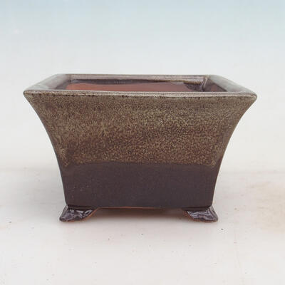 Bonsai bowl 14.5 x 14.5 x 8.5 cm, color brown - 1