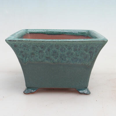 Bonsai bowl 14.5 x 14.5 x 8.5 cm, color green - 1