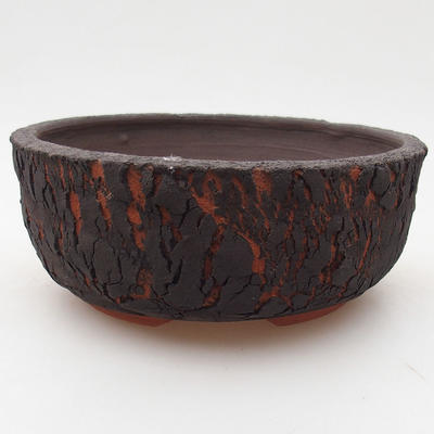 Ceramic bonsai bowl 14 x 14 x 6 cm, color cracked - 1