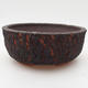 Ceramic bonsai bowl 14 x 14 x 6 cm, color cracked - 1/4