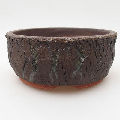 Ceramic bonsai bowl 15 x 15 x 6 cm, color cracked - 1