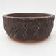 Ceramic bonsai bowl 15 x 15 x 6 cm, color cracked - 1/4