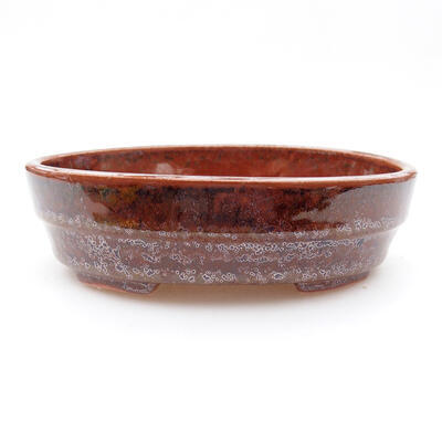 Ceramic bonsai bowl 13.5 x 10 x 3.5 cm, color brown - 1